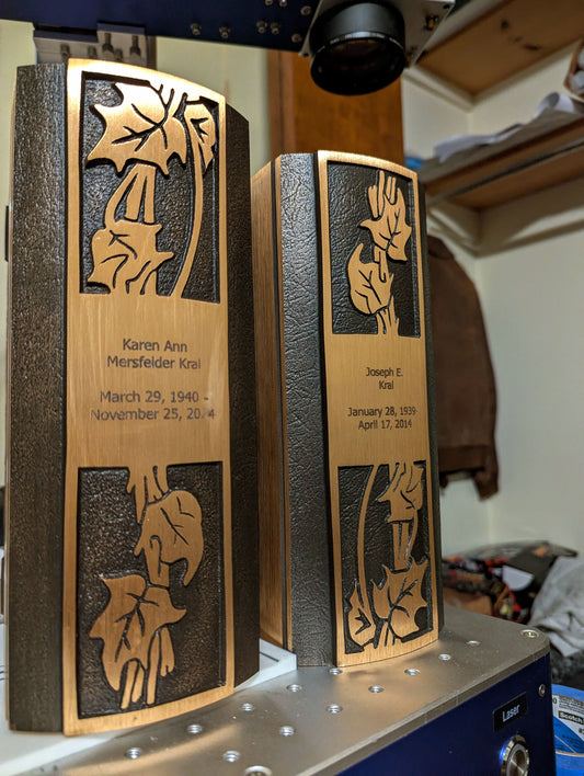 Laser Engraving a Final Tribute: A First-Time Experience with Bronze Urns