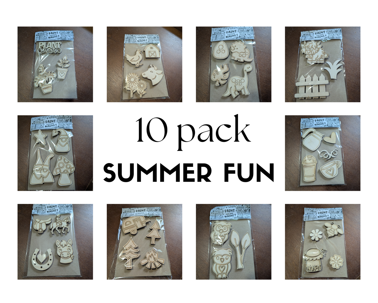 Paint-Your-Own Magnet Kit – Laser Cut Fun for All Ages