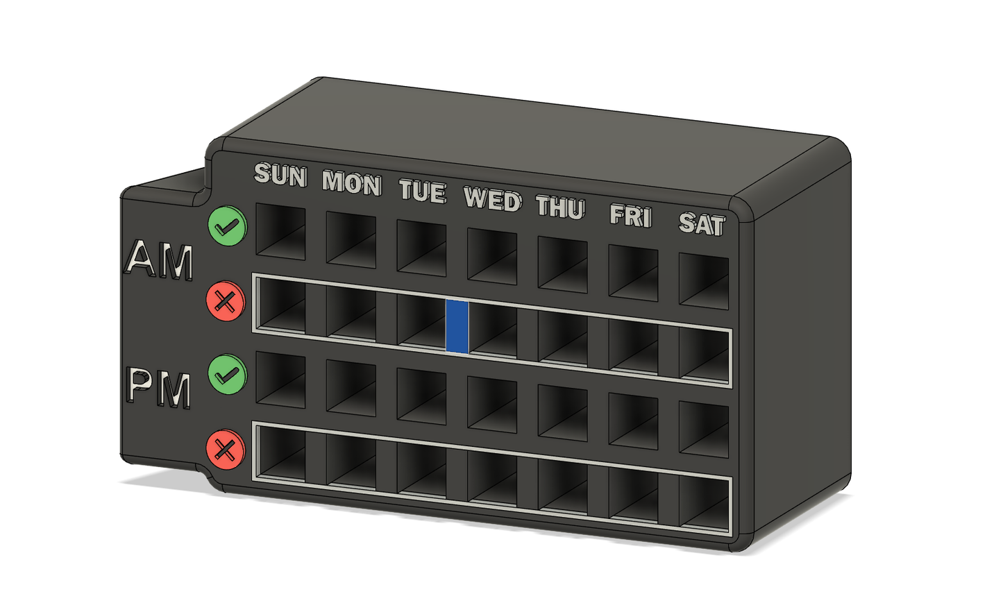 Medical Pod Organizer for Nebulizer – 7-Day AM/PM with Used/Unused Markers