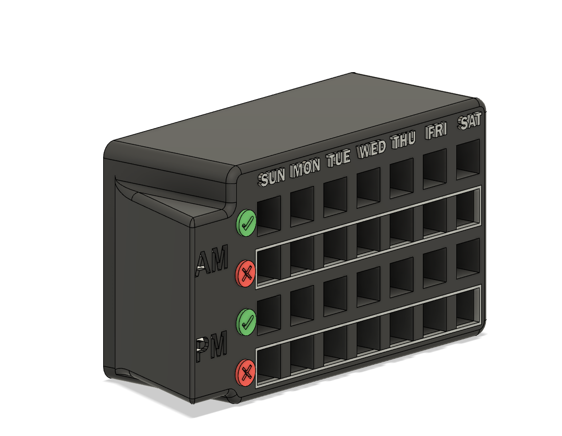 Medical Pod Organizer for Nebulizer – 7-Day AM/PM with Used/Unused Markers