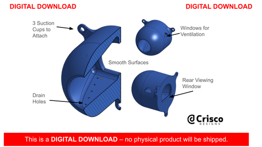 3D Printable Frog Pod Hide STL Files | Frog Terrarium Shelter | Arboreal Pet Enclosure – Medium & Large