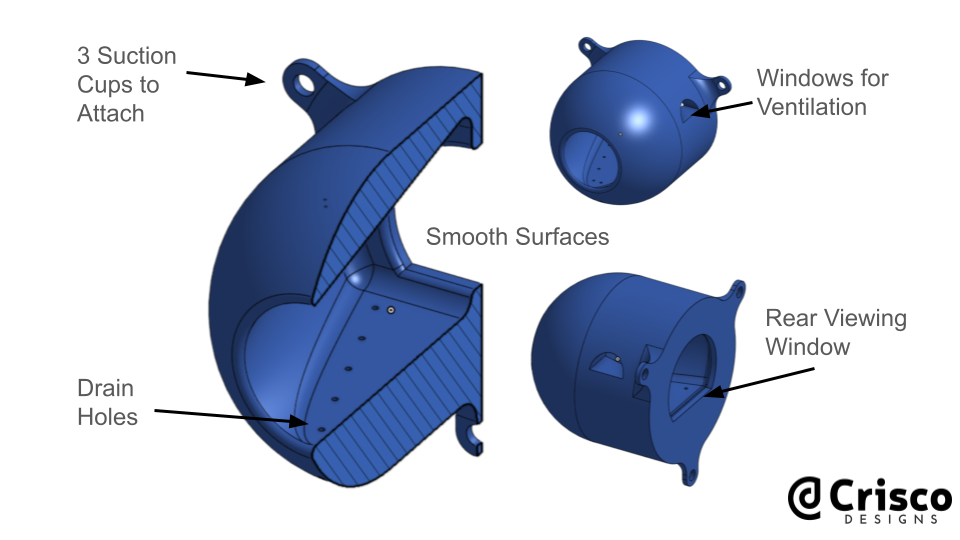 3D Printed Frog Pod Hide | Terrarium Frog Home | Arboreal Amphibian Shelter – Medium & Large Sizes