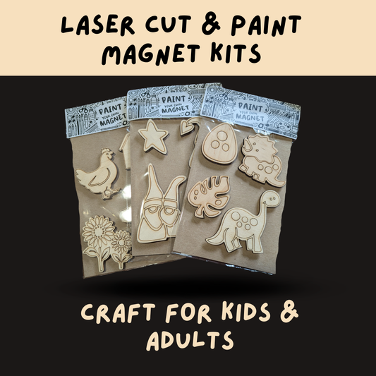 Paint-Your-Own Magnet Kit – Laser Cut Fun for All Ages