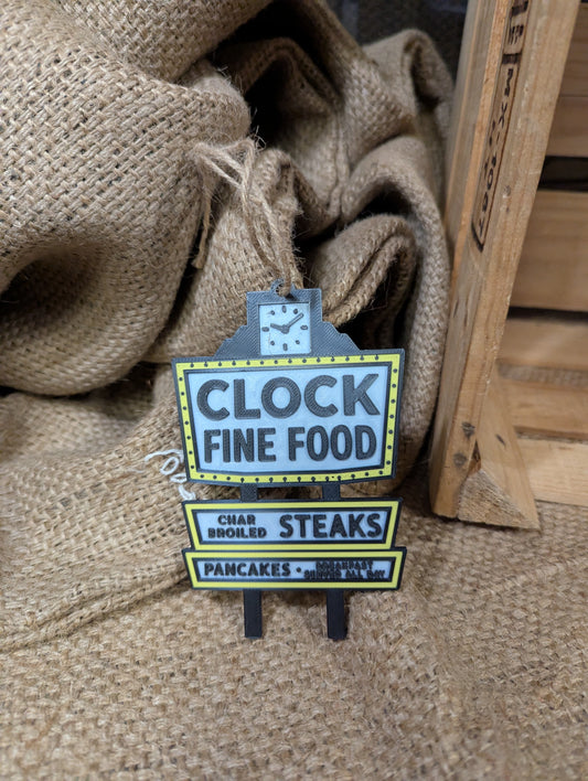 Clock Fine Food Ornament