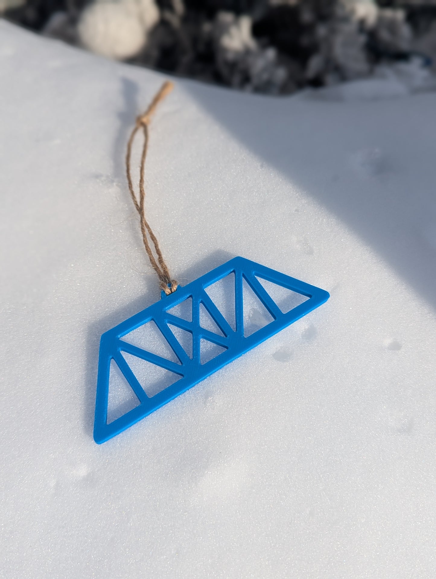 3D Printed Blue Bridge Ornament – Grand Rapids Icon