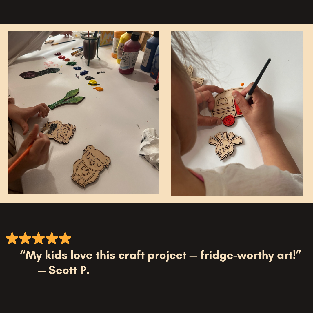 Paint-Your-Own Magnet Kit – Laser Cut Fun for All Ages